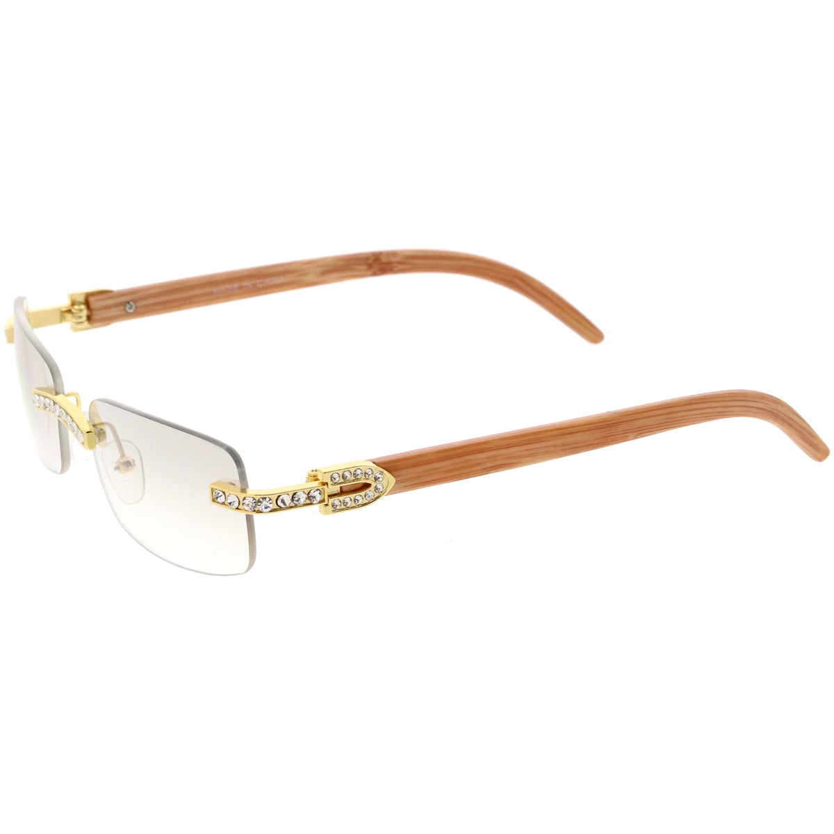 Premium Rhinestones Decorated Small Square Sunglasses D126