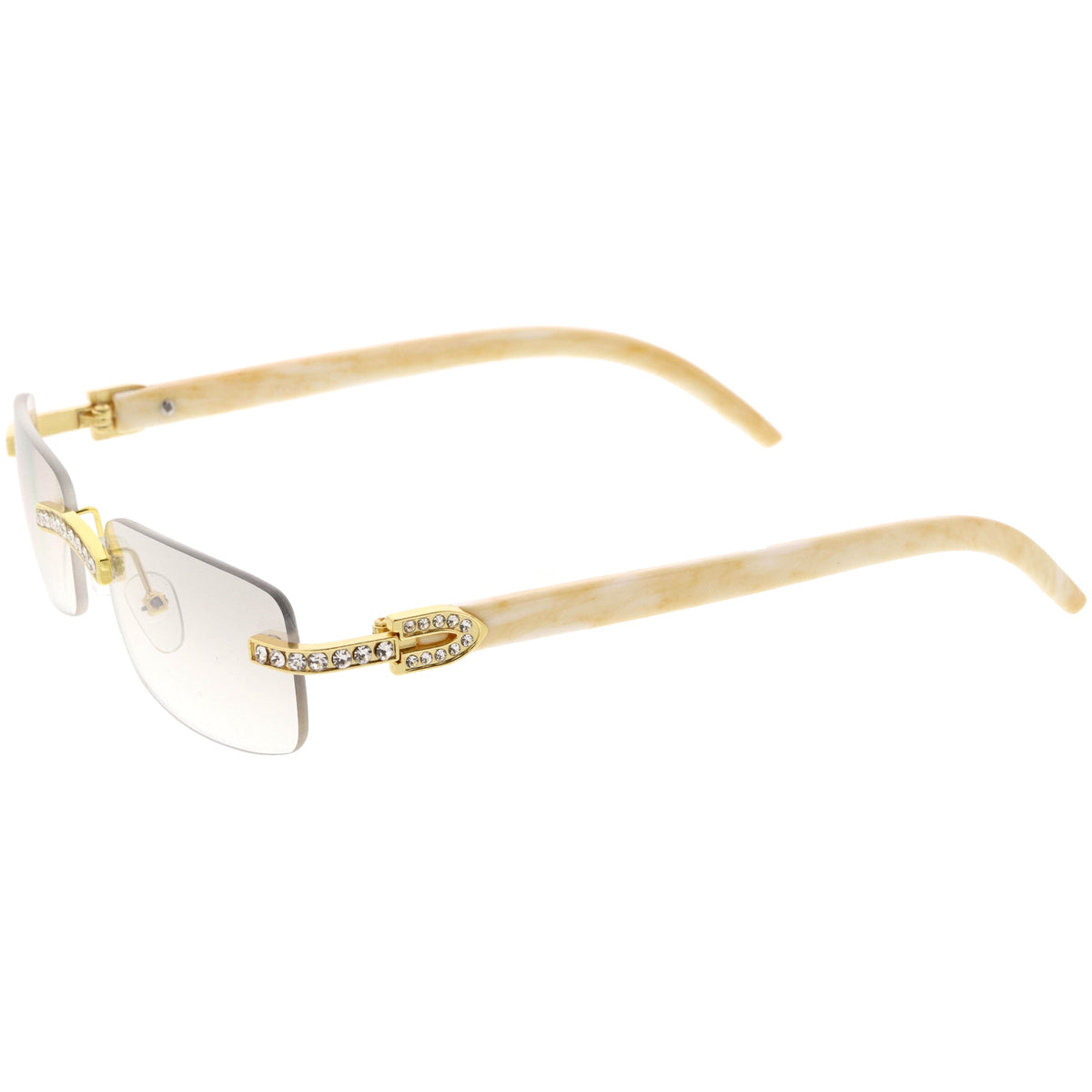 Premium Rhinestones Decorated Small Square Sunglasses D126