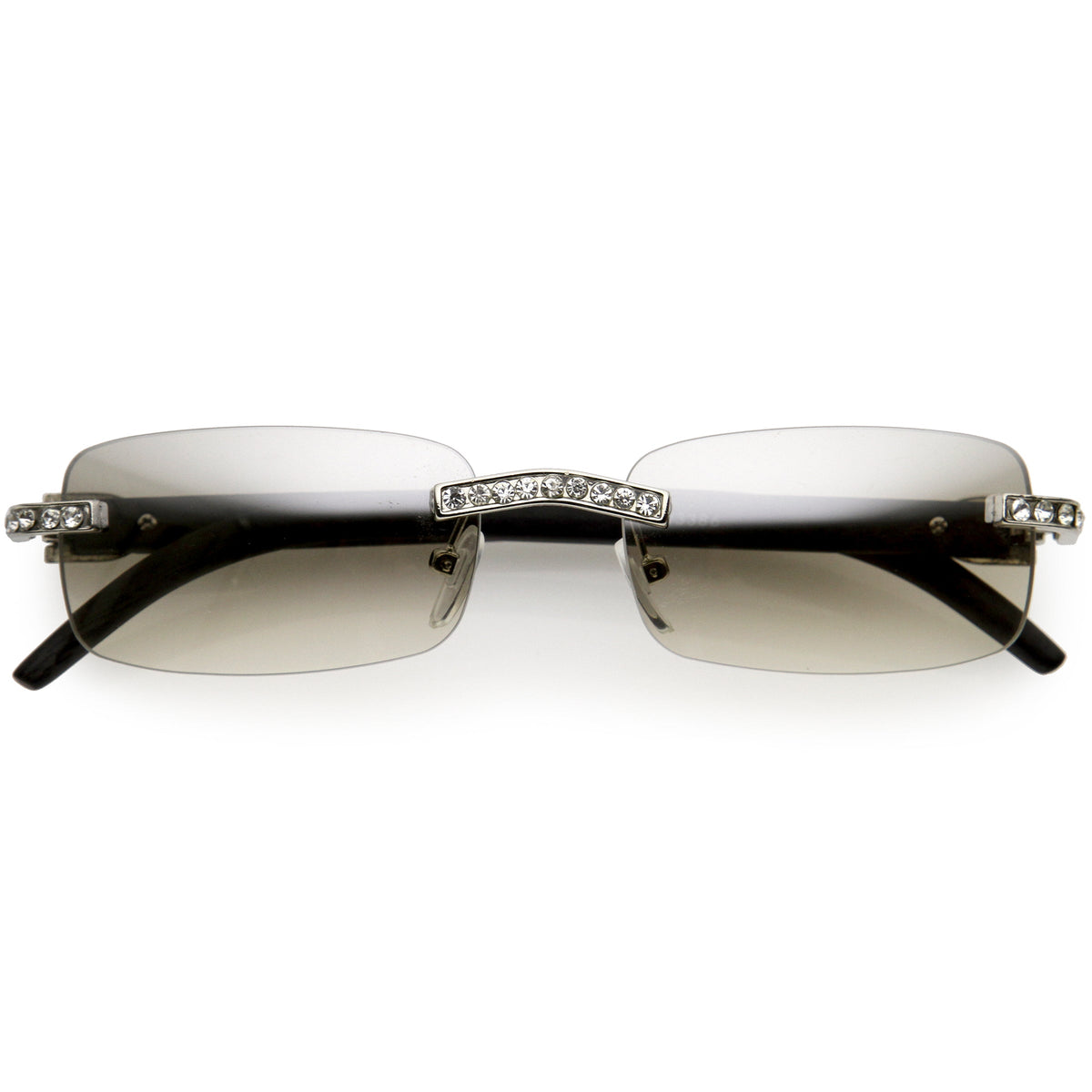 Premium Rhinestones Decorated Small Square Sunglasses D126