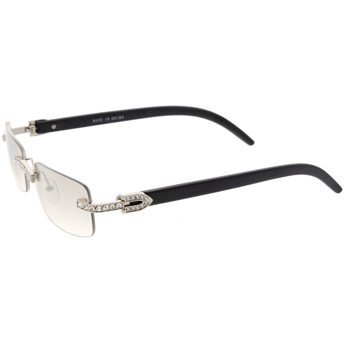 Premium Rhinestones Decorated Small Square Sunglasses D126
