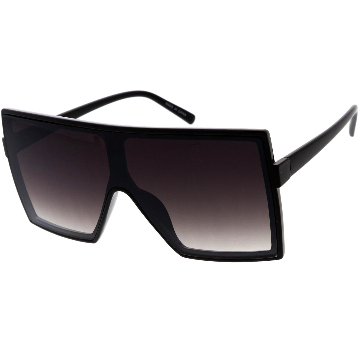 High Fashion Neutral Colored Lens Flat Top Square Sunglasses D130