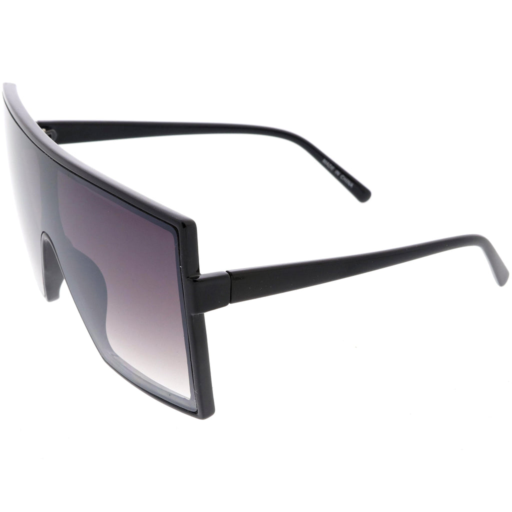 High Fashion Neutral Colored Lens Flat Top Square Sunglasses D130