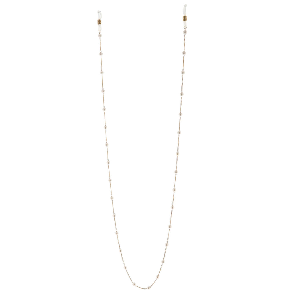 Pearls Decorated Slim Metal Fashion Sunglasses Chain D136