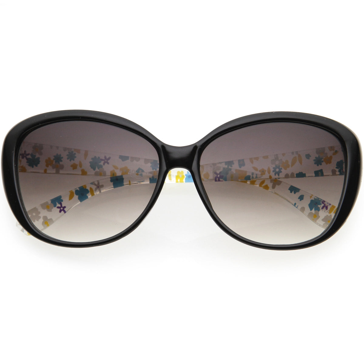 Kids Floral Round Oversize Cat Eye Sunglasses D138