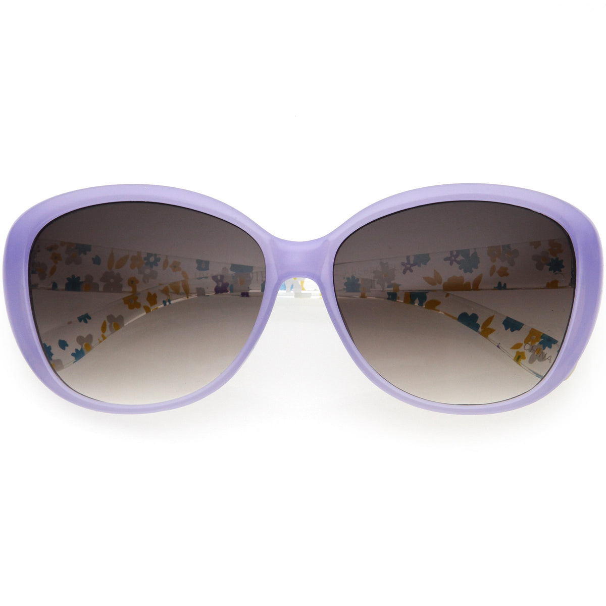 Kids Floral Round Oversize Cat Eye Sunglasses D138