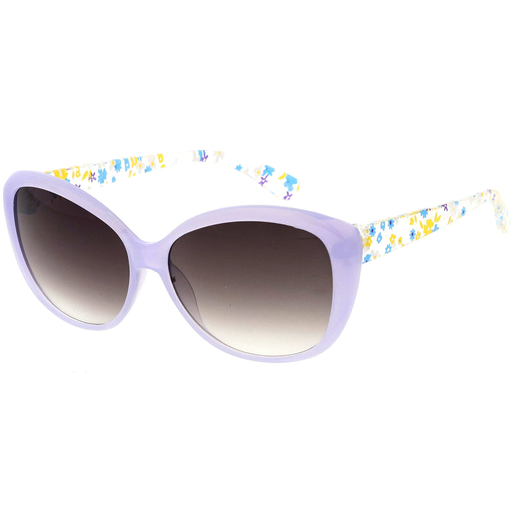 Kids Floral Round Oversize Cat Eye Sunglasses D138