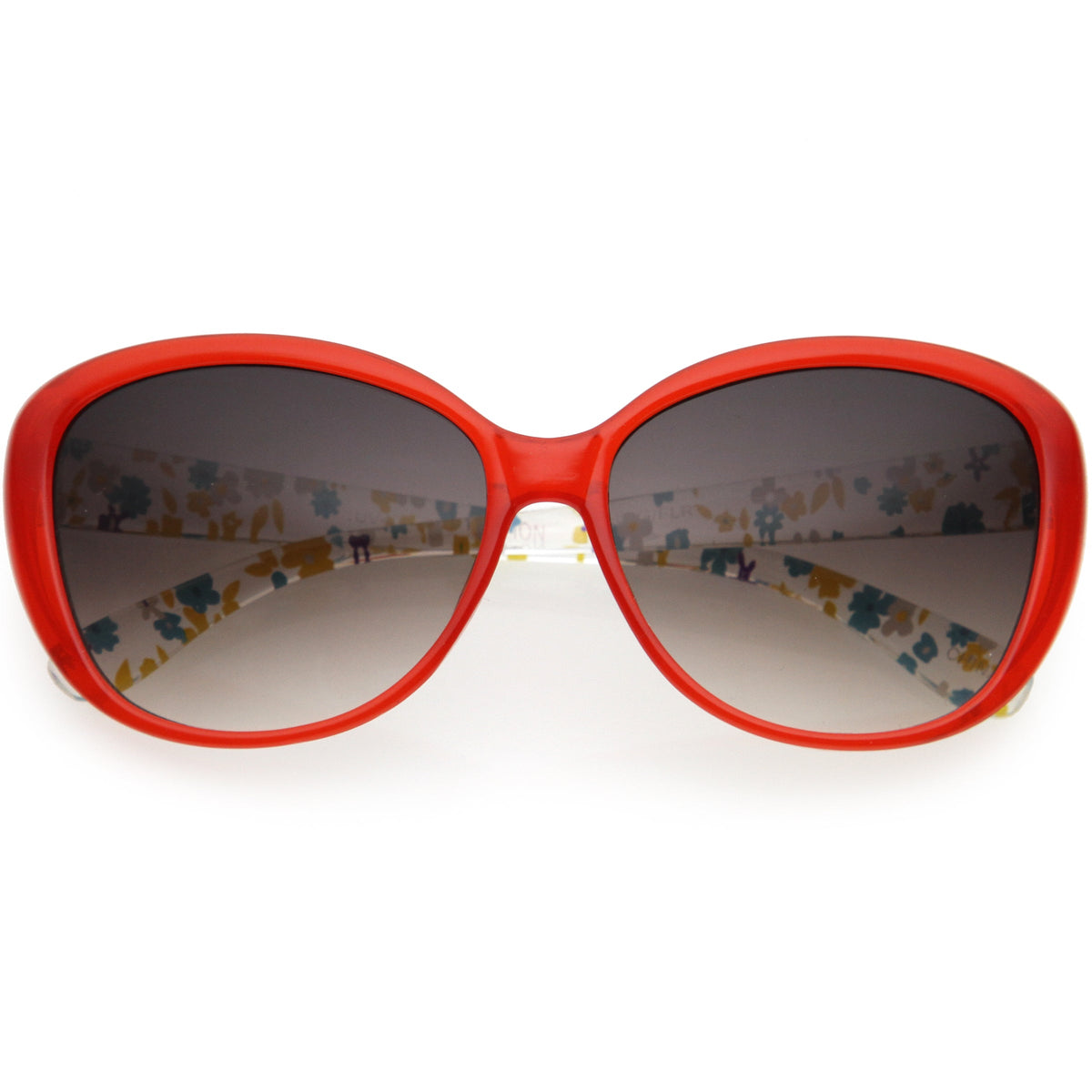 Kids Floral Round Oversize Cat Eye Sunglasses D138