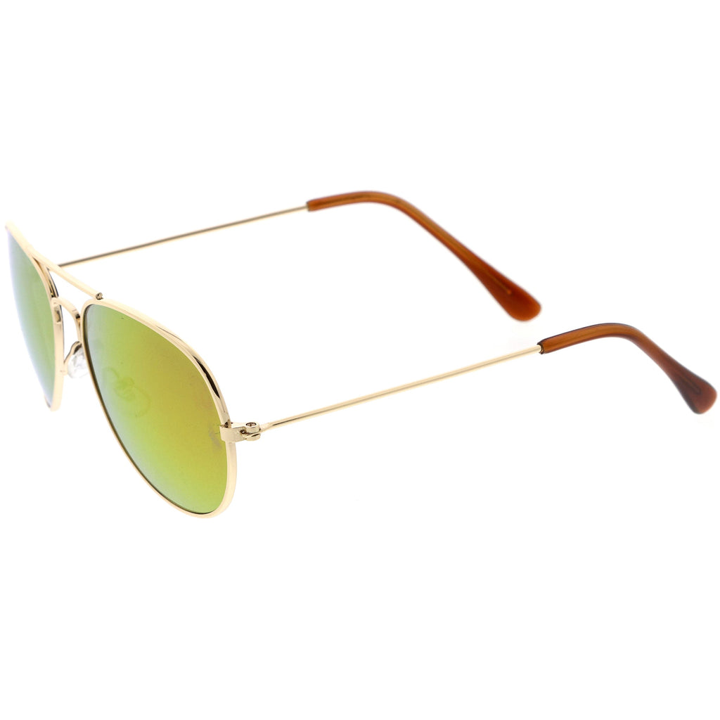 Kids Classy Mirrored Lens Metal Aviator Sunglasses D140