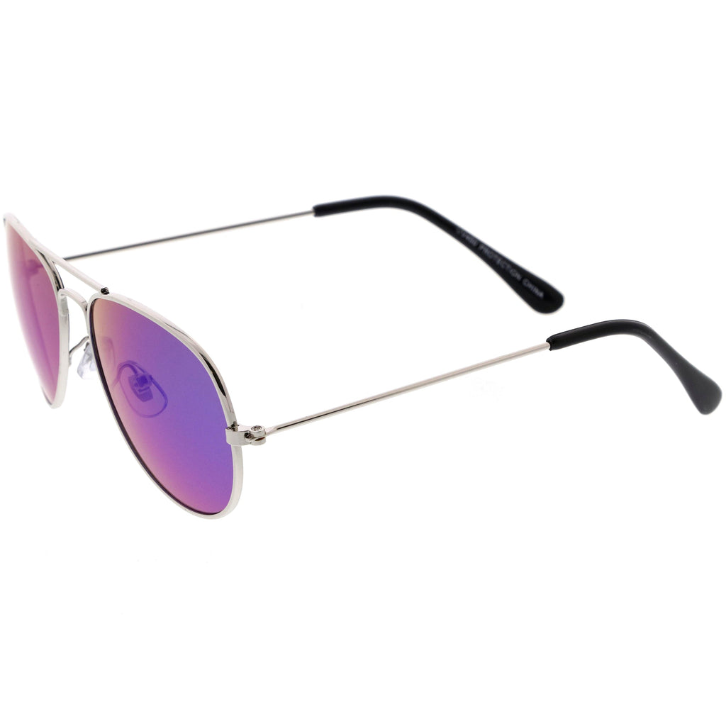 Kids Classy Mirrored Lens Metal Aviator Sunglasses D140