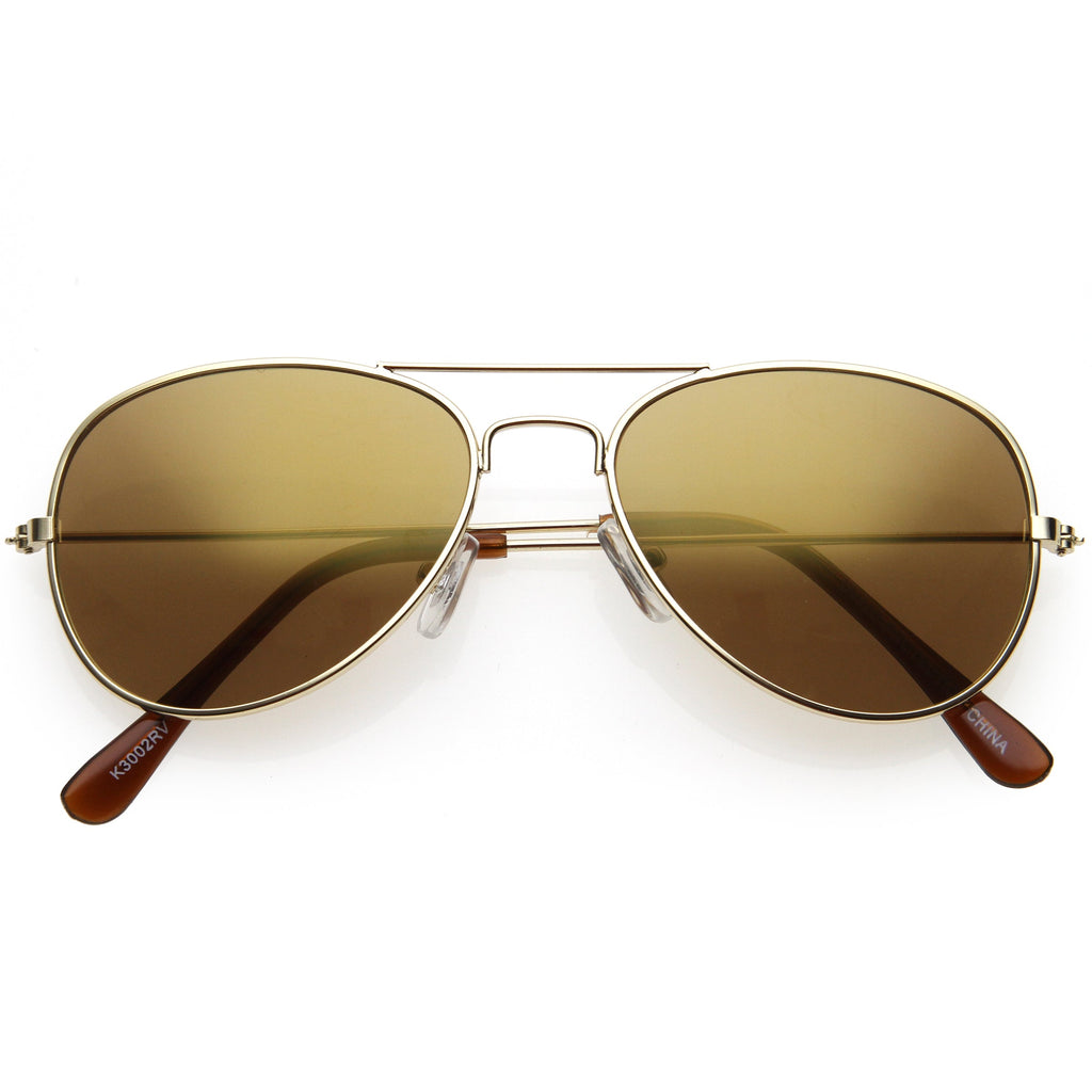Kids Classy Mirrored Lens Metal Aviator Sunglasses D140