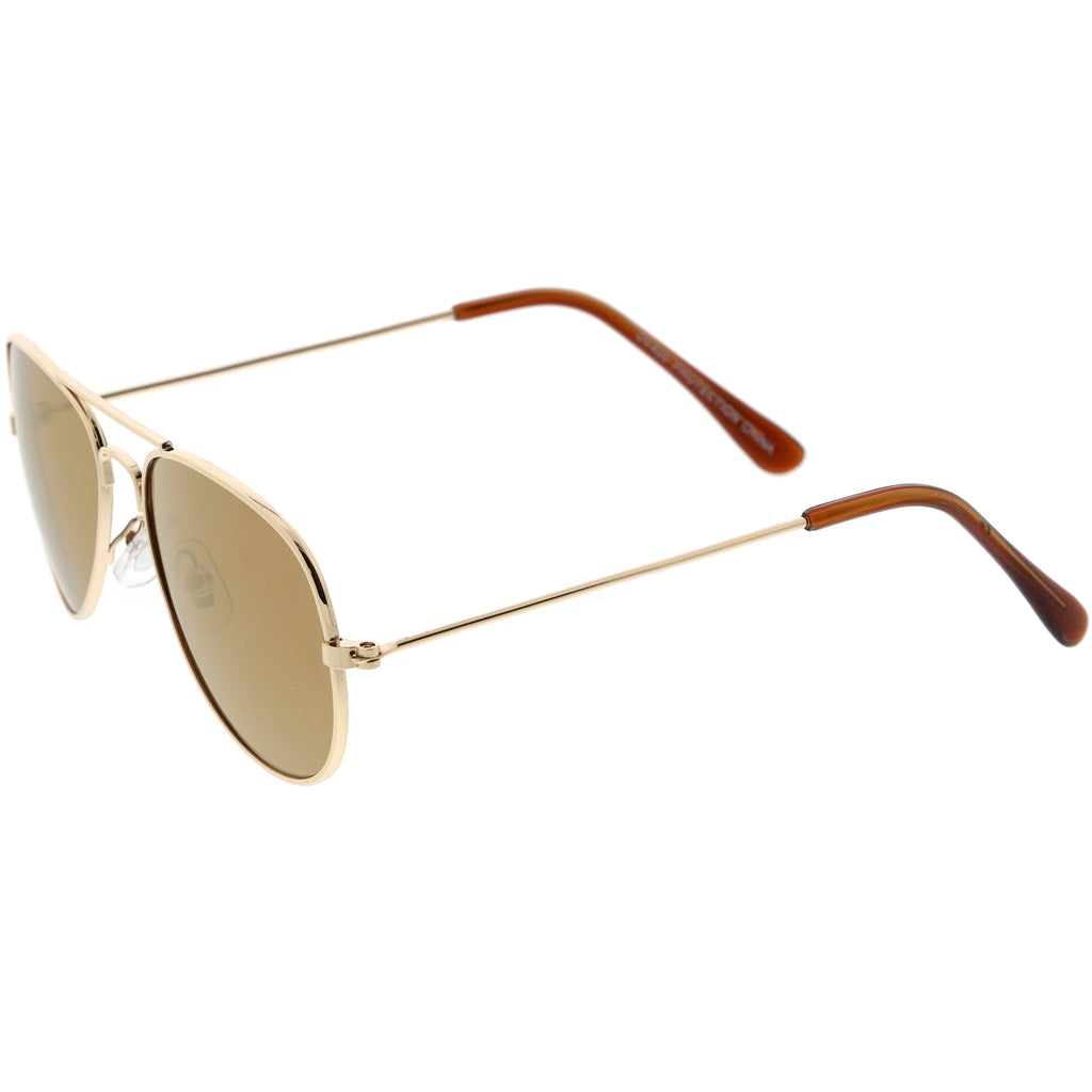 Kids Classy Mirrored Lens Metal Aviator Sunglasses D140