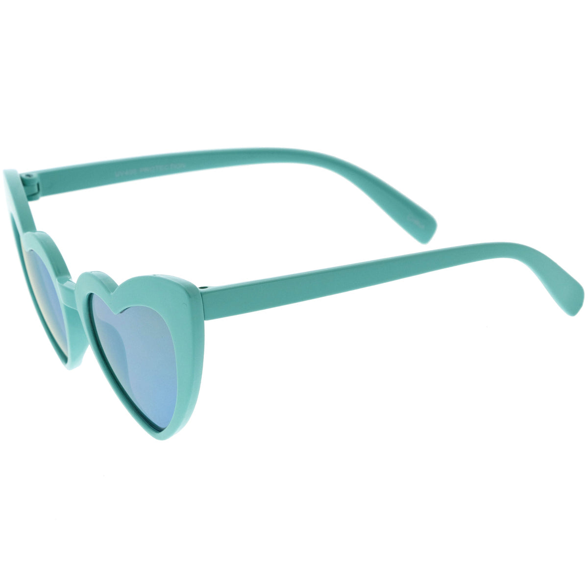 Kids Heart Shaped Mirrored Oversize Heart Sunglasses D143