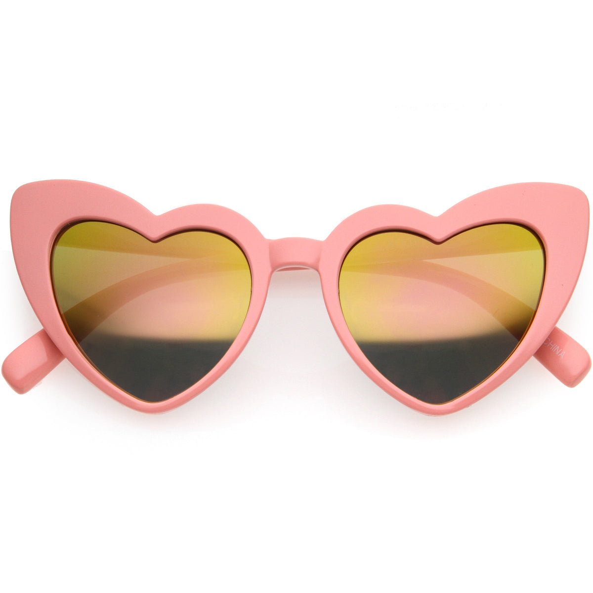 Kids Heart Shaped Mirrored Oversize Heart Sunglasses D143