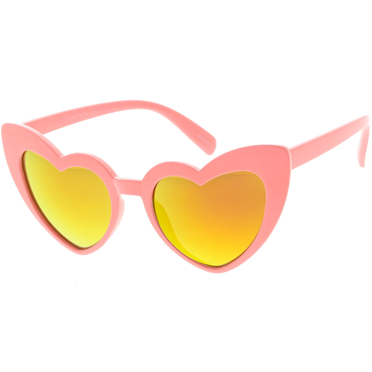Kids Heart Shaped Mirrored Oversize Heart Sunglasses D143