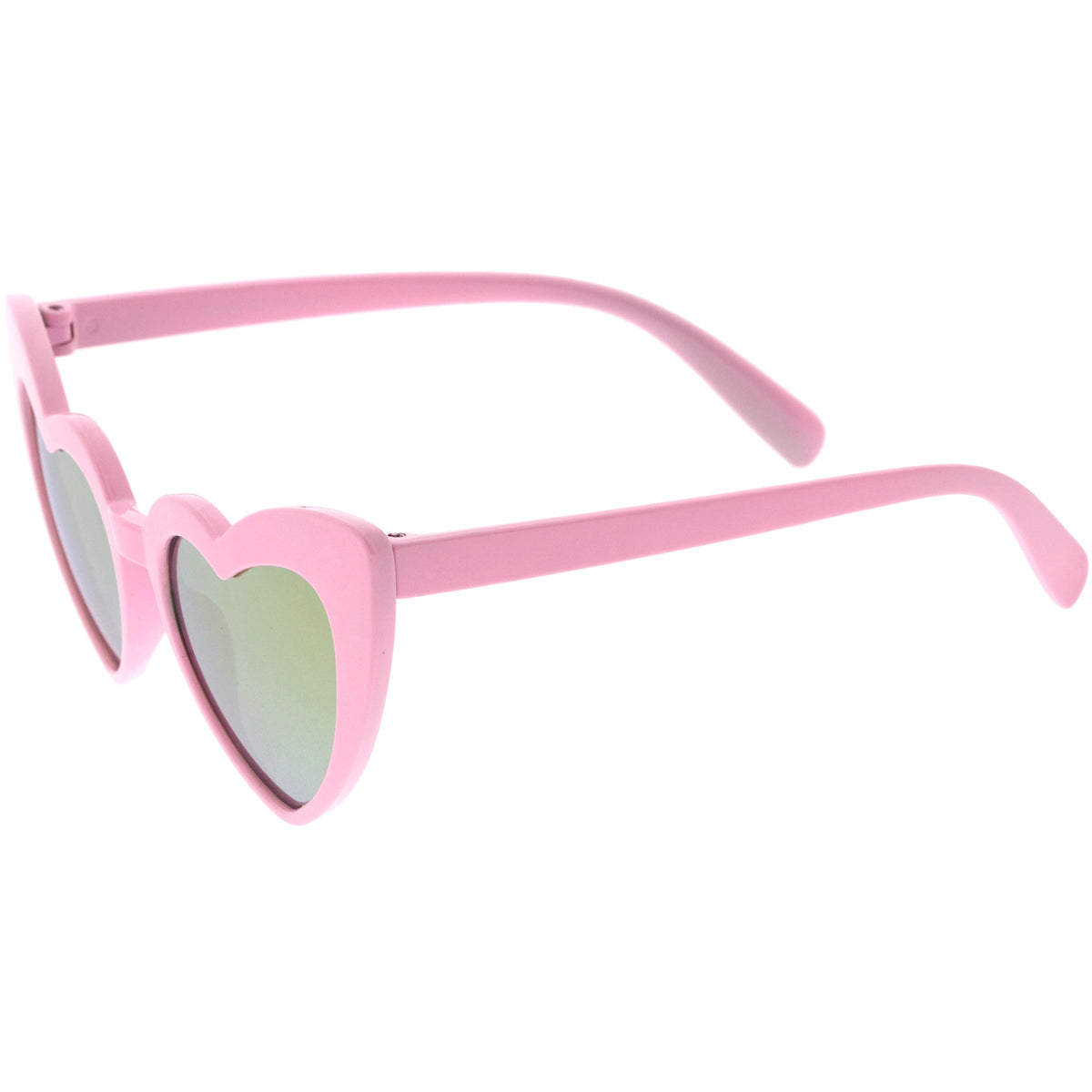 Kids Heart Shaped Mirrored Oversize Heart Sunglasses D143