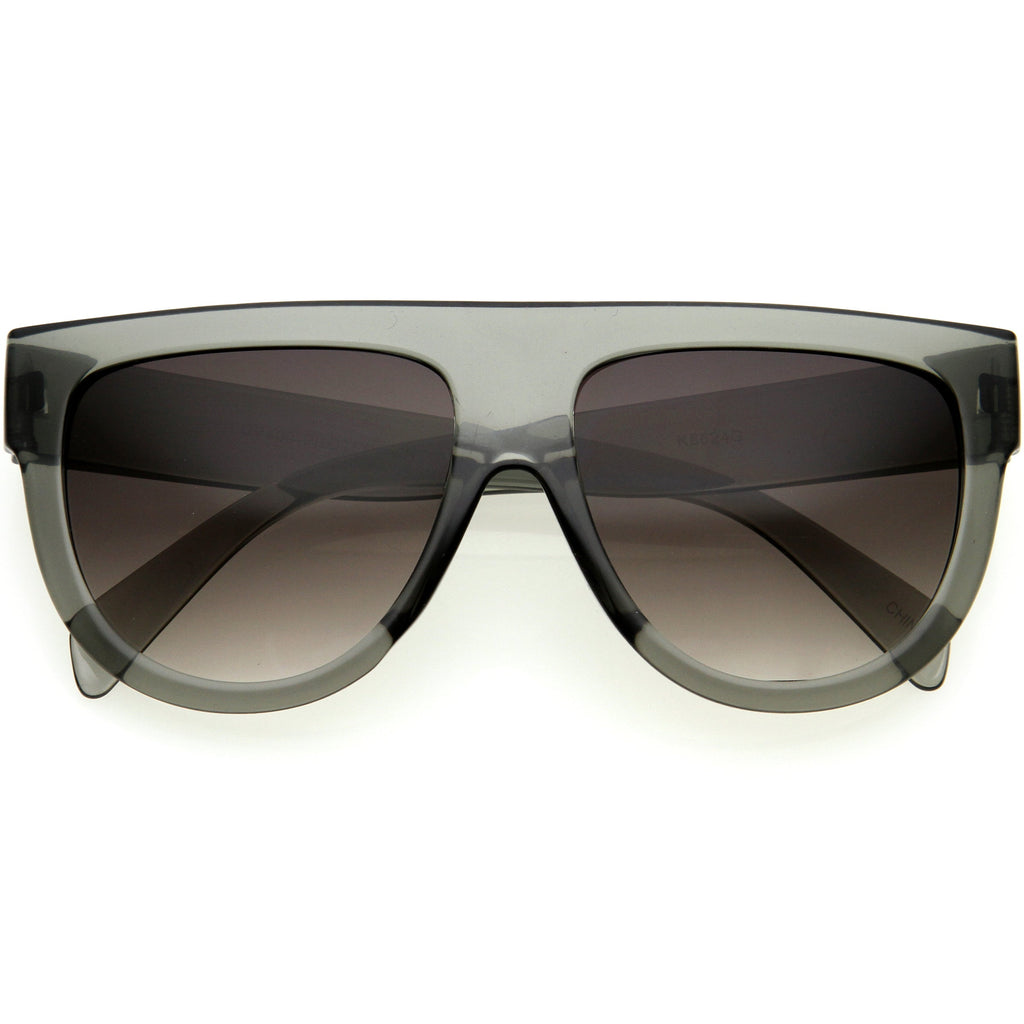 Kids Oversize Flat Top Glamorous Round Sunglasses D147