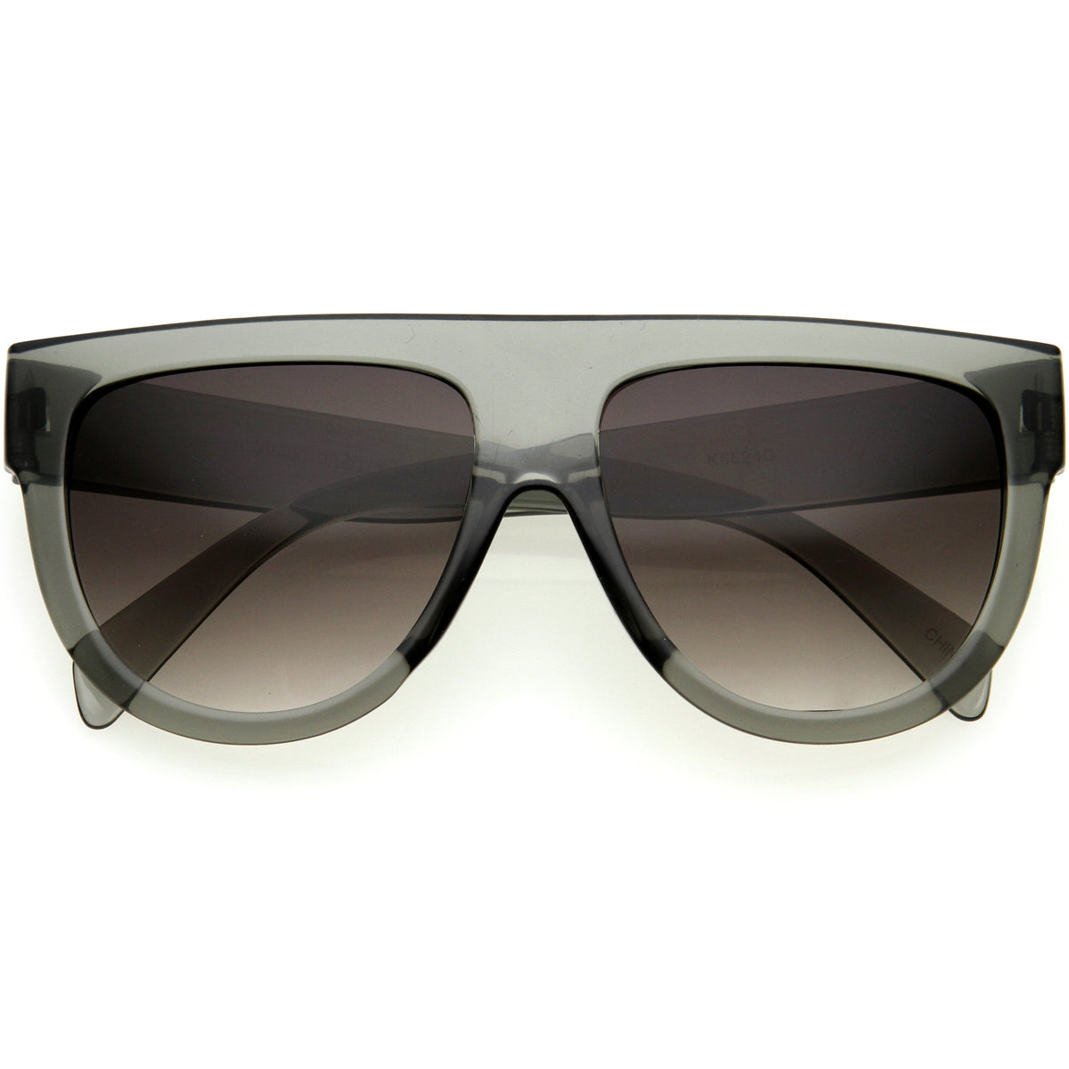 Kids Oversize Flat Top Glamorous Round Sunglasses D147