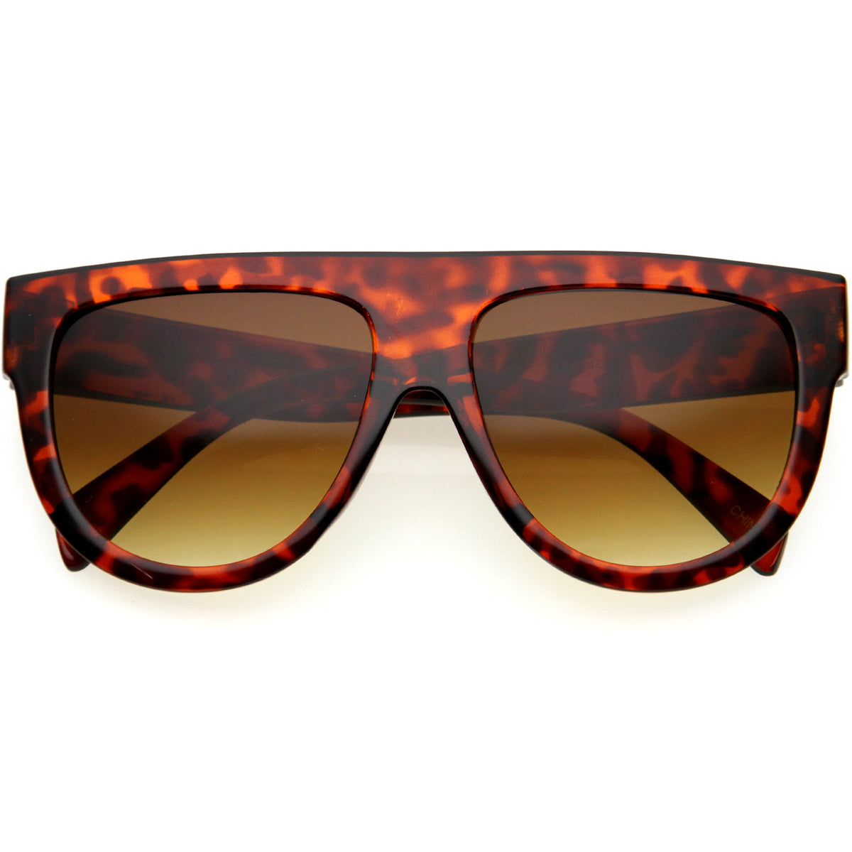 Kids Oversize Flat Top Glamorous Round Sunglasses D147