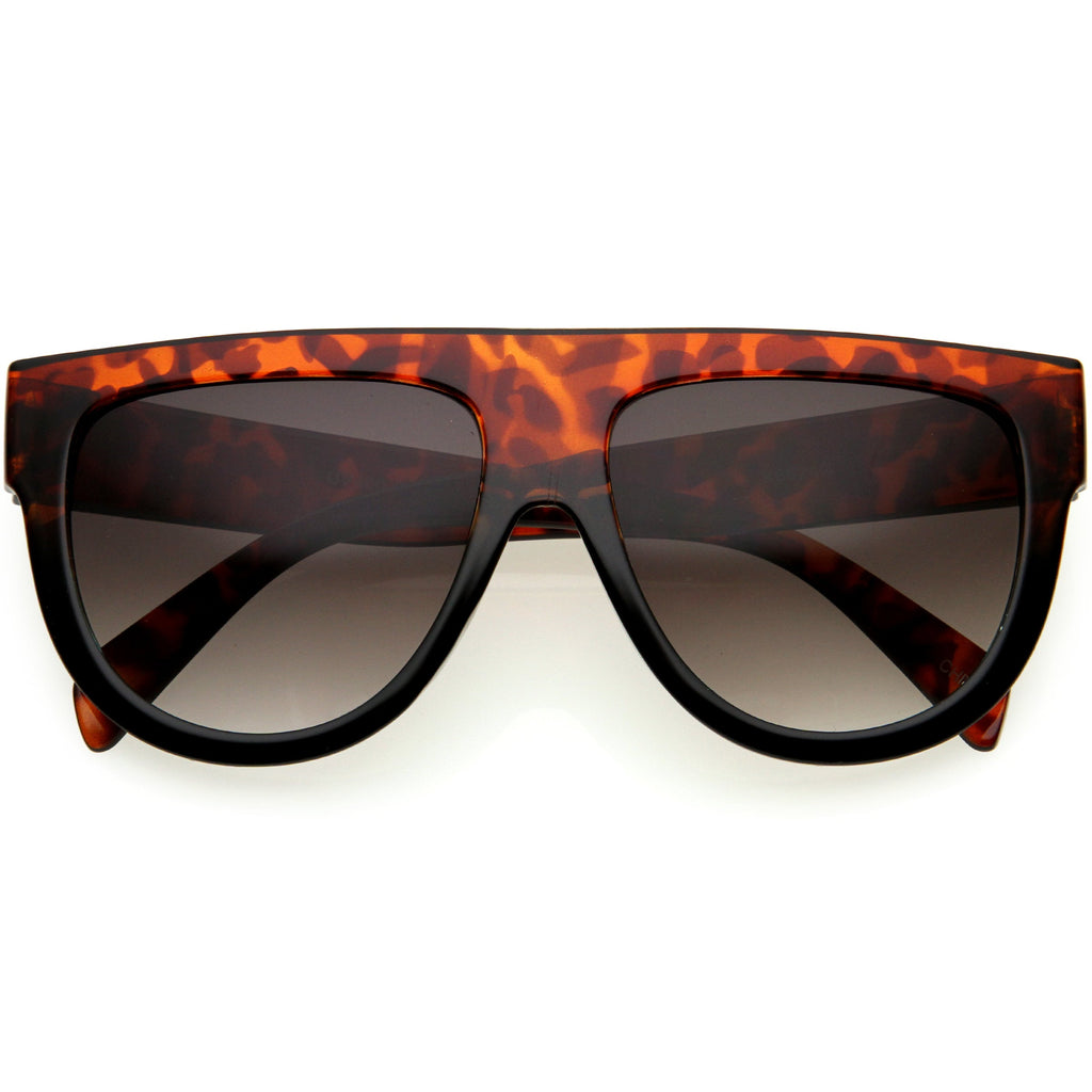 Kids Oversize Flat Top Glamorous Round Sunglasses D147