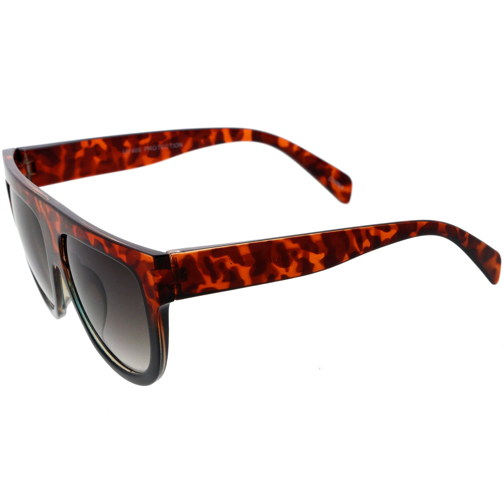 Kids Oversize Flat Top Glamorous Round Sunglasses D147