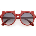 Kids Cat Ears Oversize Round Cat Sunglasses D148
