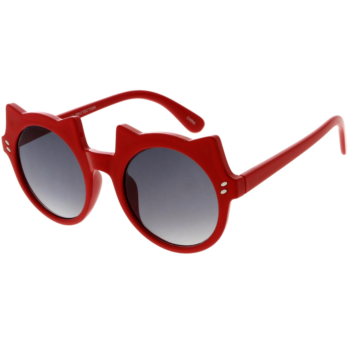 Kids Cat Ears Oversize Round Cat Sunglasses D148