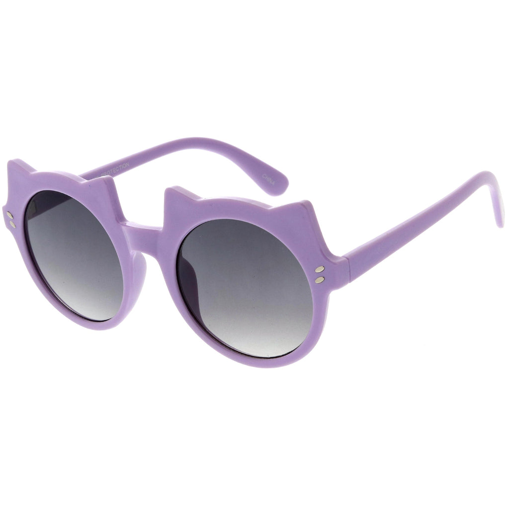 Kids Cat Ears Oversize Round Cat Sunglasses D148