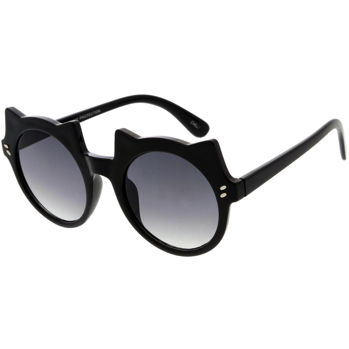 Kids Cat Ears Oversize Round Cat Sunglasses D148
