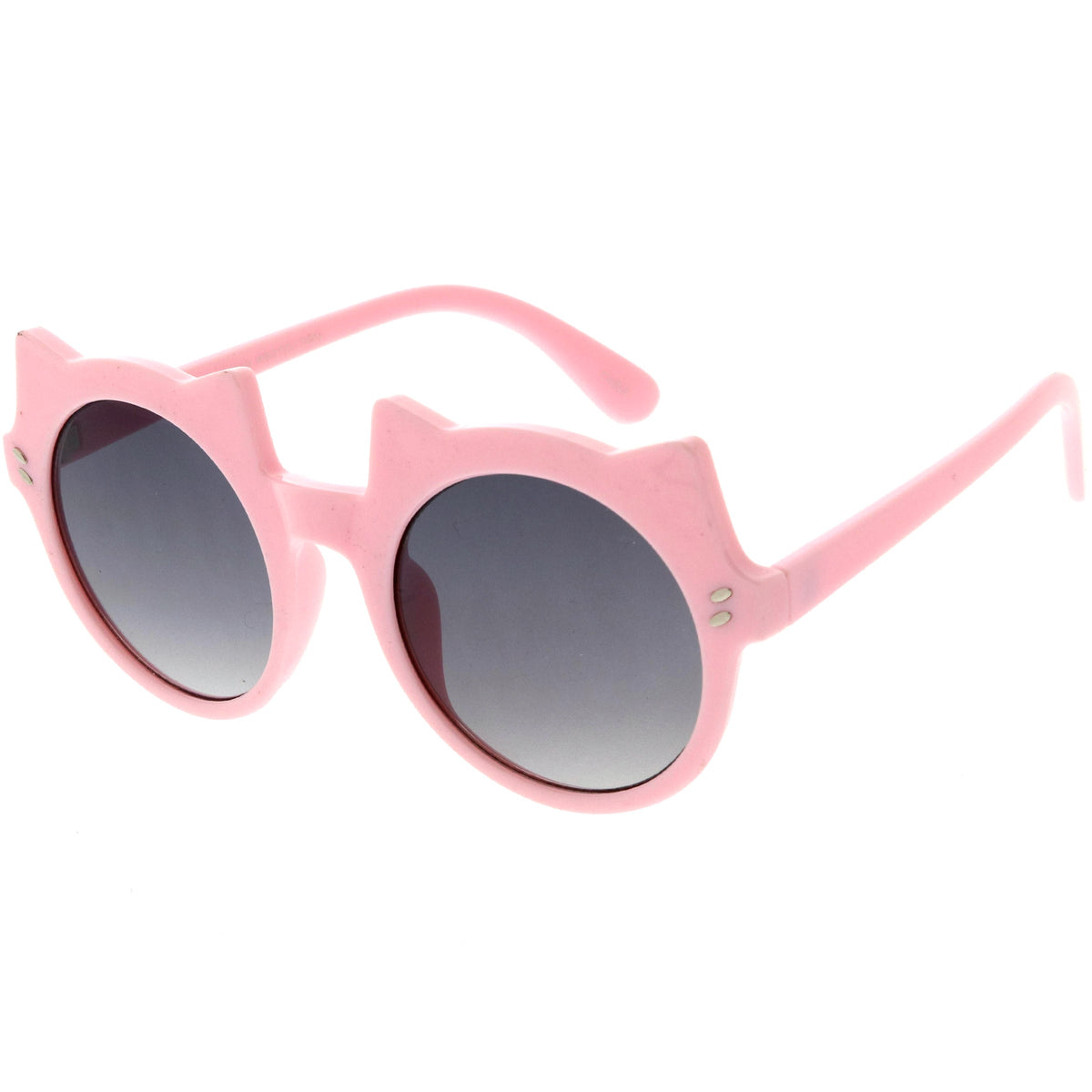 Kids Cat Ears Oversize Round Cat Sunglasses D148