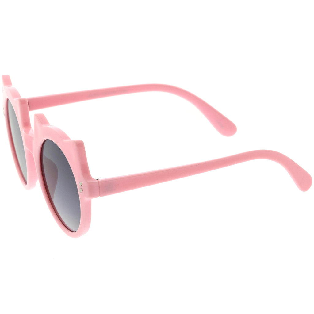Kids Cat Ears Oversize Round Cat Sunglasses D148