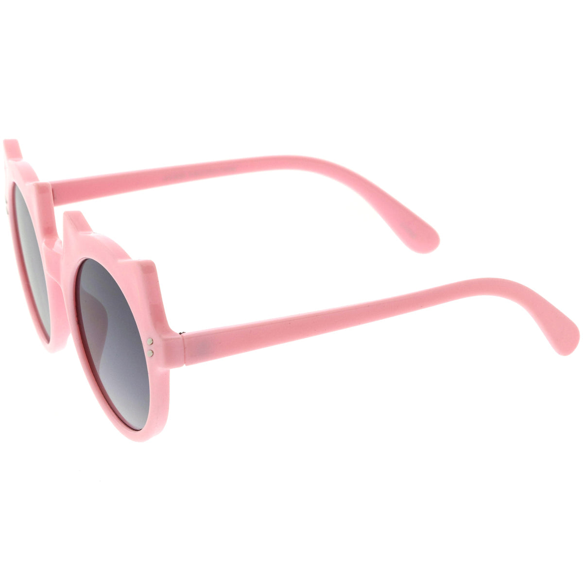 Kids Cat Ears Oversize Round Cat Sunglasses D148