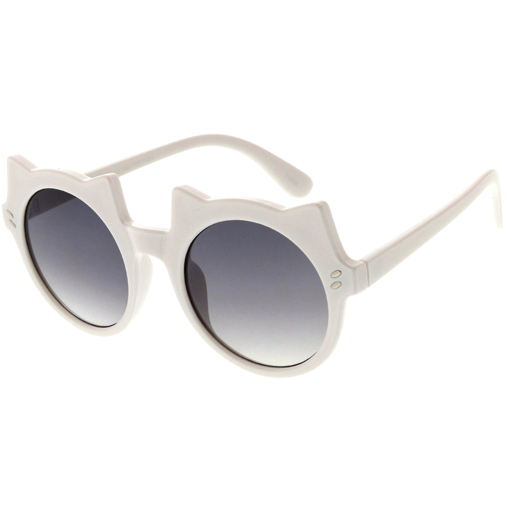 Kids Cat Ears Oversize Round Cat Sunglasses D148