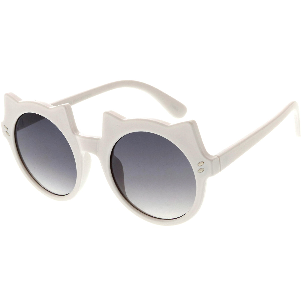 Kids Cat Ears Oversize Round Cat Sunglasses D148