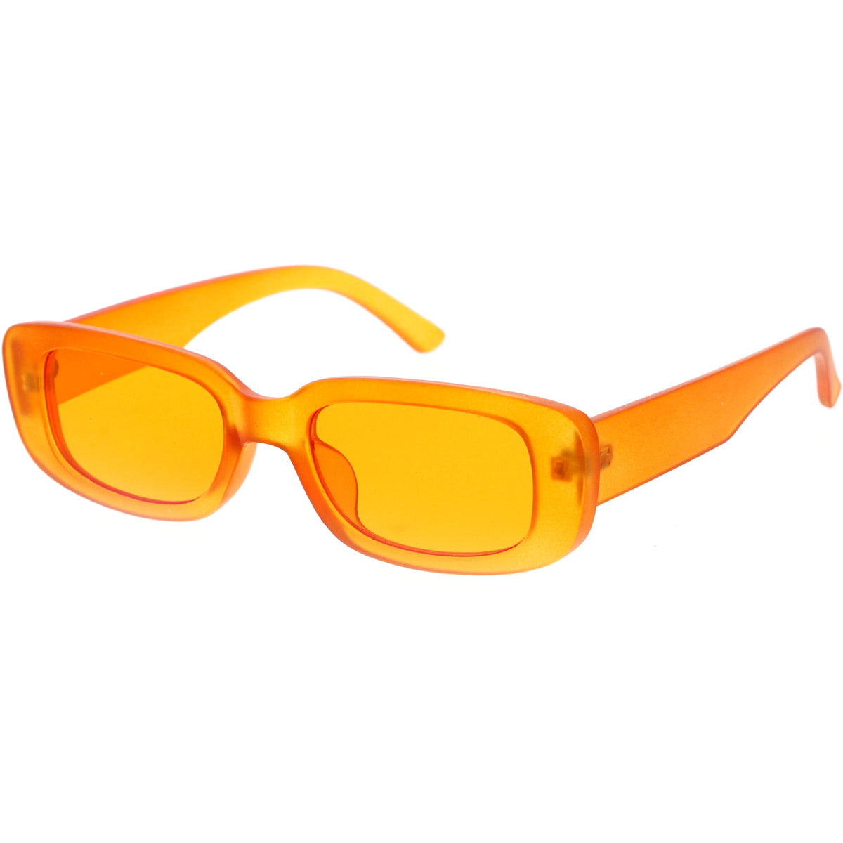 Wide Retro Rectangle Vintage Square Sunglasses D179