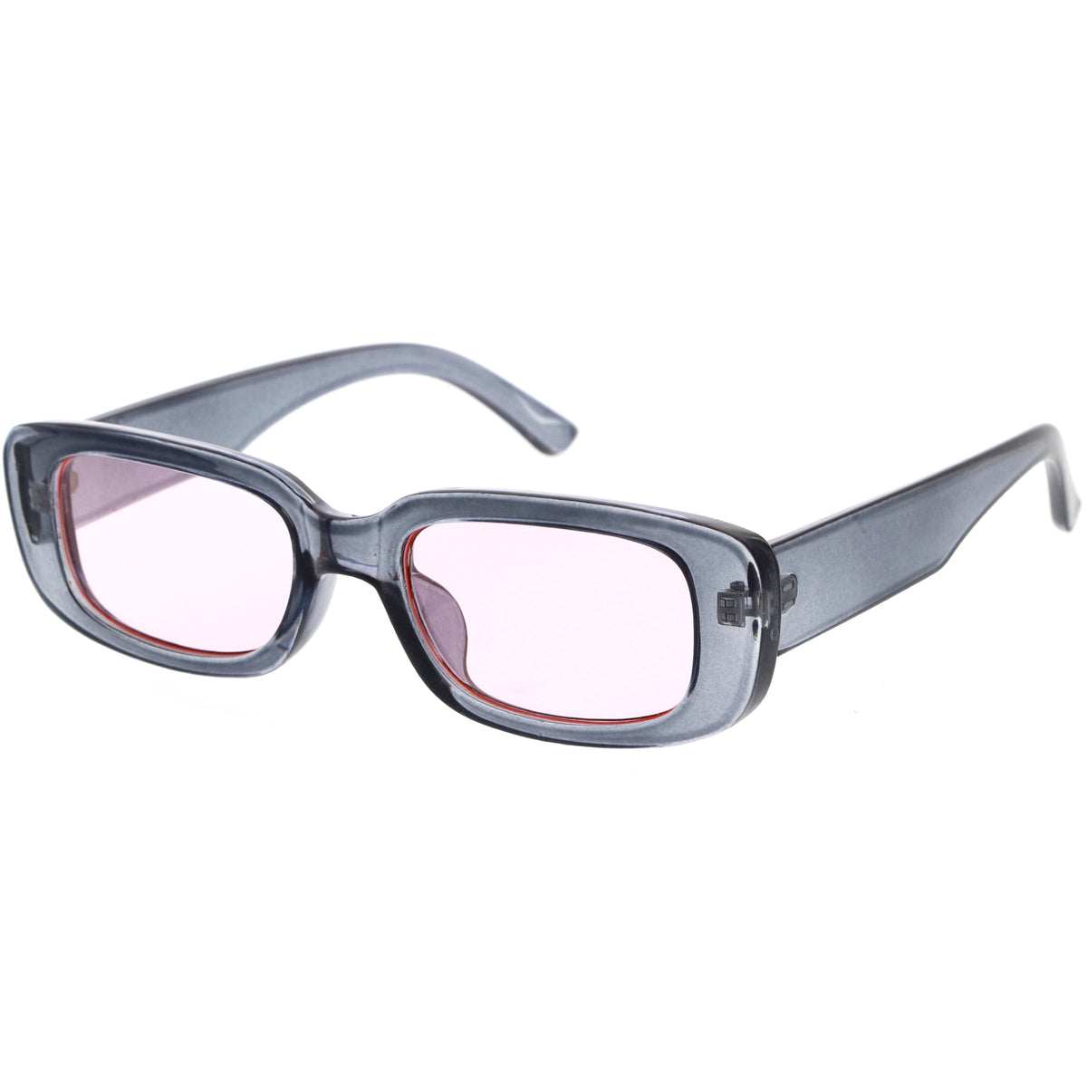 Wide Retro Rectangle Vintage Square Sunglasses D179