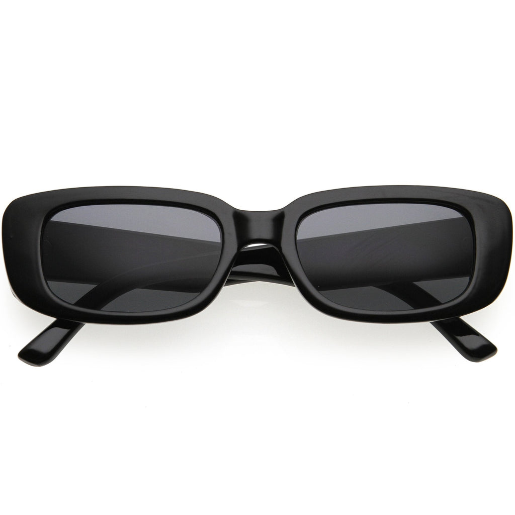Wide Retro Rectangle Vintage Square Sunglasses D179