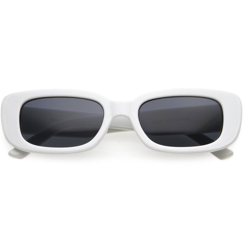 Wide Retro Rectangle Vintage Square Sunglasses D179
