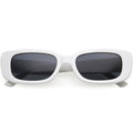 Wide Retro Rectangle Vintage Square Sunglasses D179