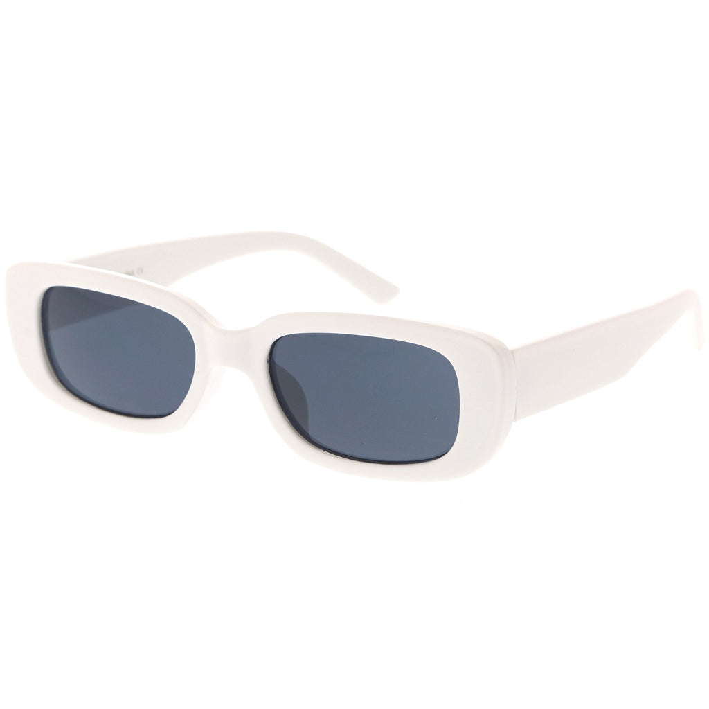 Wide Retro Rectangle Vintage Square Sunglasses D179
