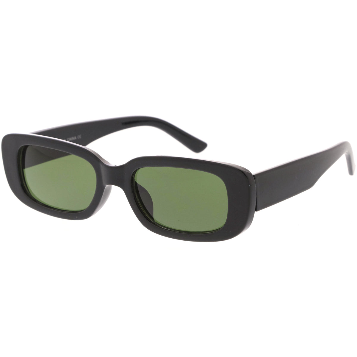 Wide Retro Rectangle Vintage Square Sunglasses D179
