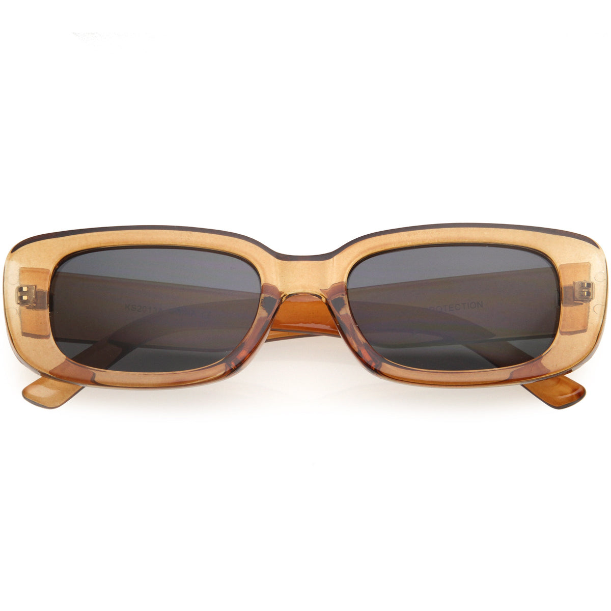 Wide Retro Rectangle Vintage Square Sunglasses D179