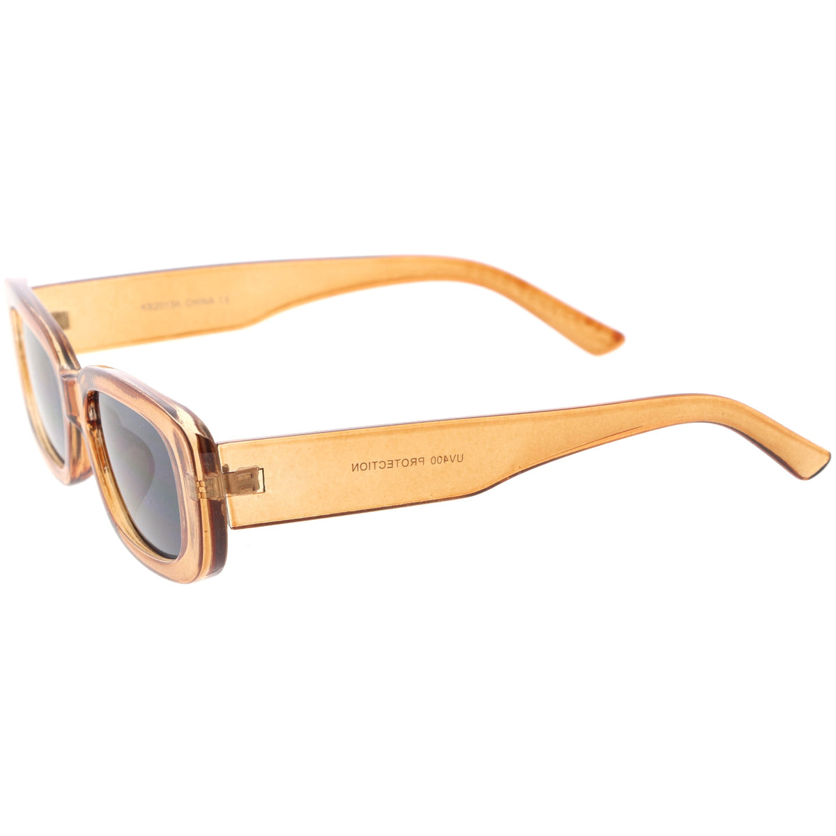 Wide Retro Rectangle Vintage Square Sunglasses D179