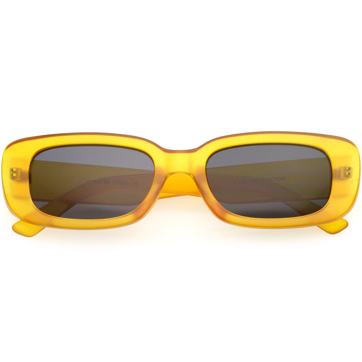 Wide Retro Rectangle Vintage Square Sunglasses D179
