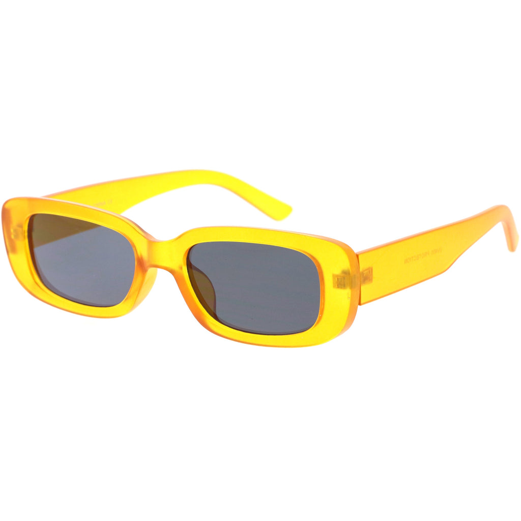 Wide Retro Rectangle Vintage Square Sunglasses D179