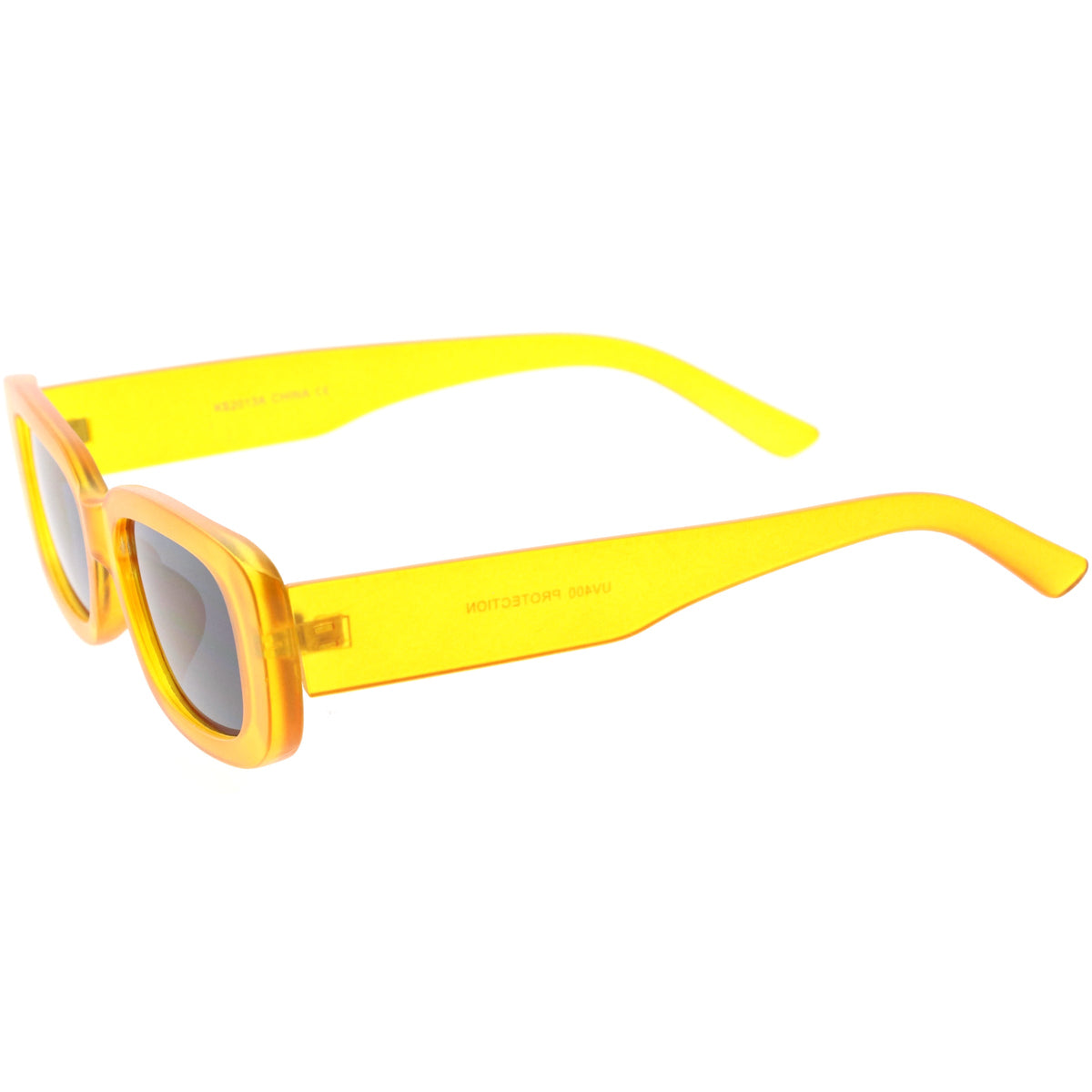 Wide Retro Rectangle Vintage Square Sunglasses D179