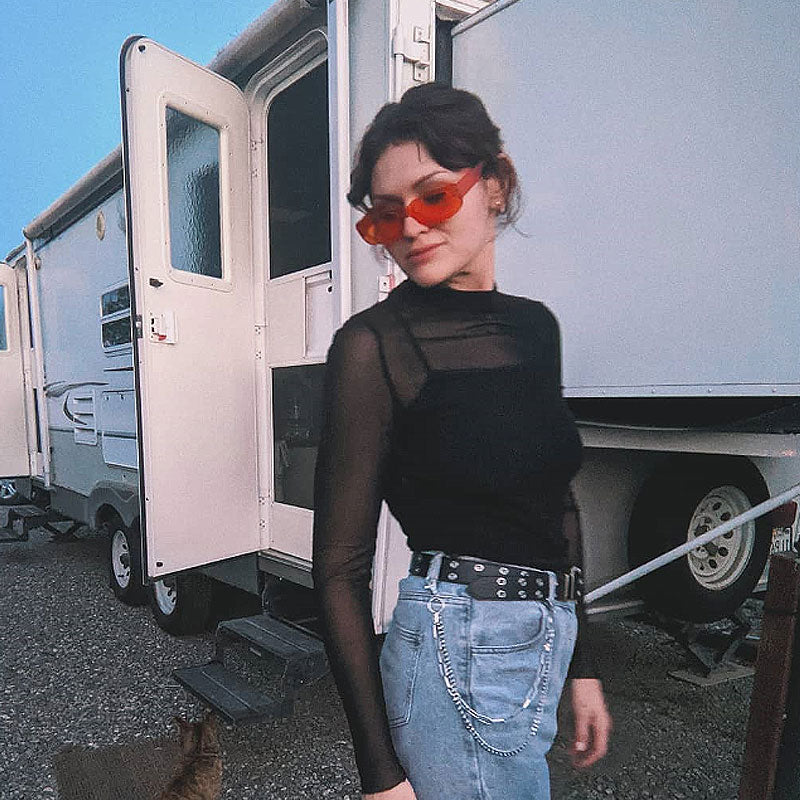 Wide Retro Rectangle Vintage Square Sunglasses D179