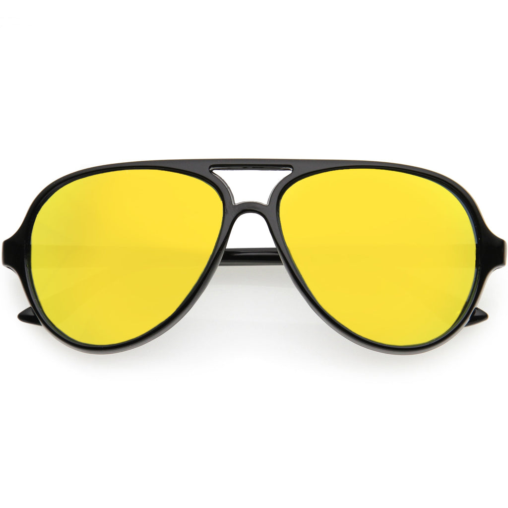 Kids Mirrored Lens Oversize Aviator Sunglasses D185