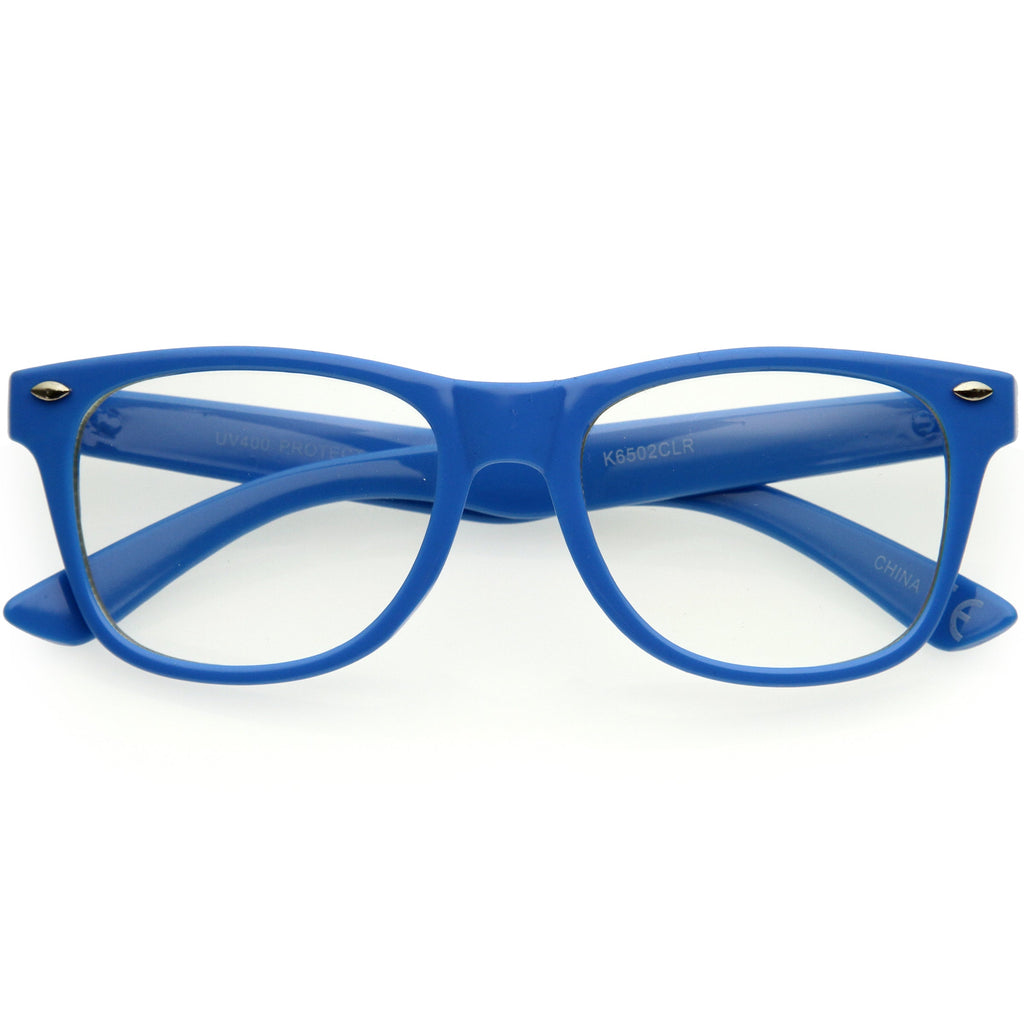 Kids Classic Horn Rimmed Blue Light Glasses D187
