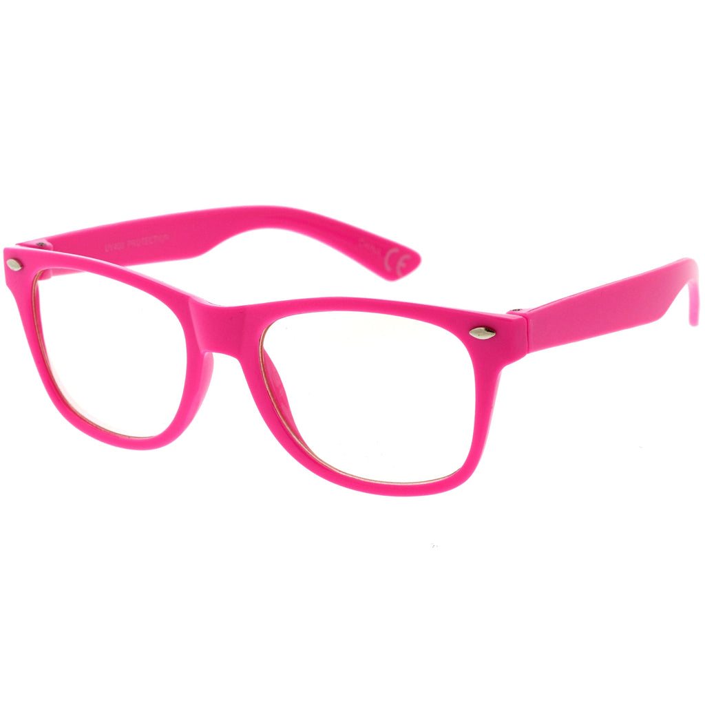 Kids Classic Horn Rimmed Blue Light Glasses D187