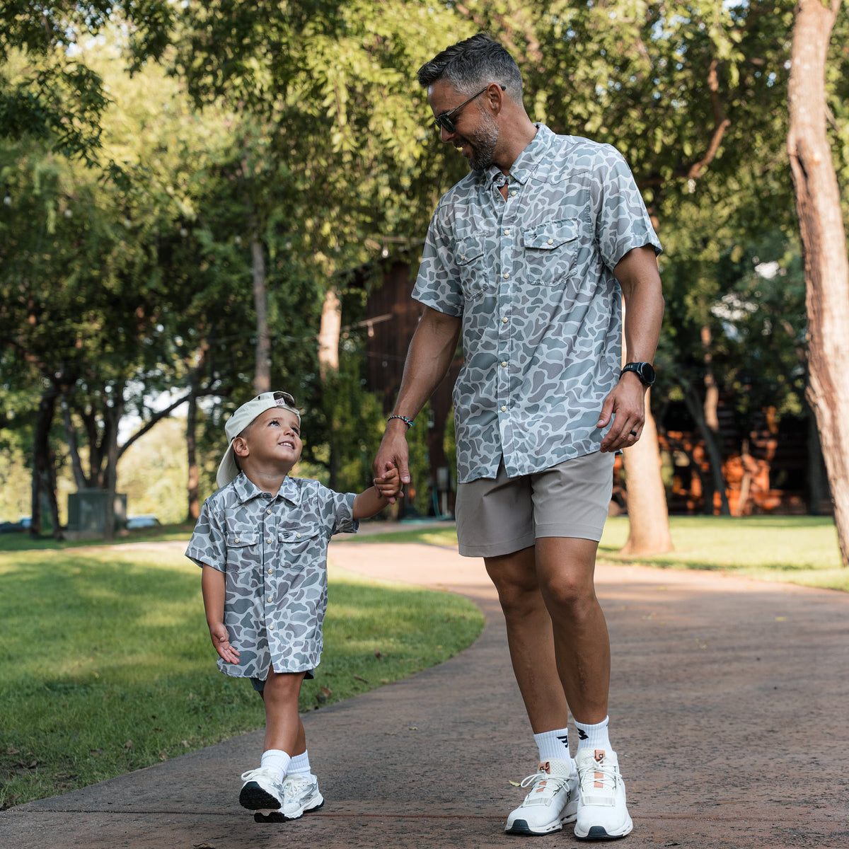 Youth Performance Western Shirt - Classic Deer Camo